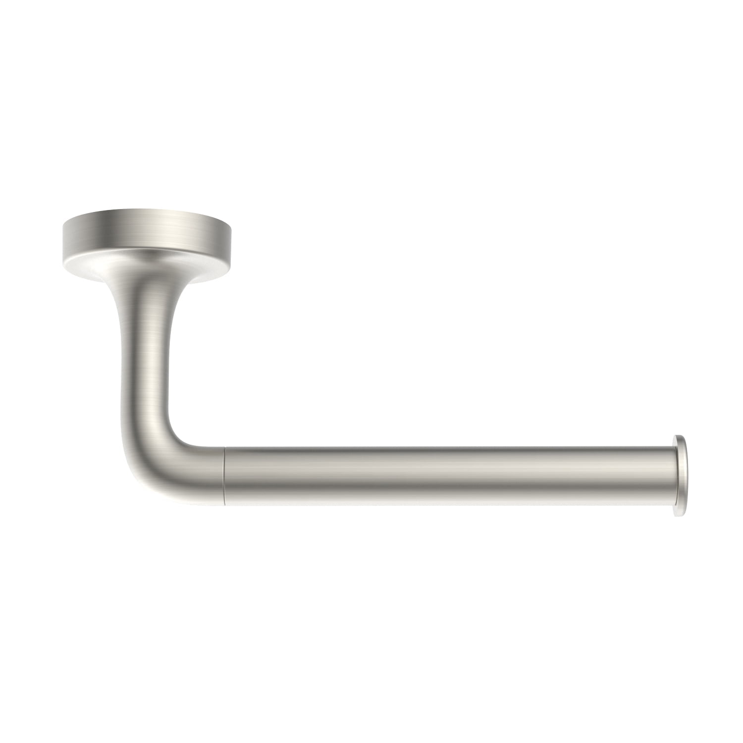 (2 pack) Better Homes & Gardens Clean Modern Style Wall Mount Toilet Paper Holder Satin Nickel Finish