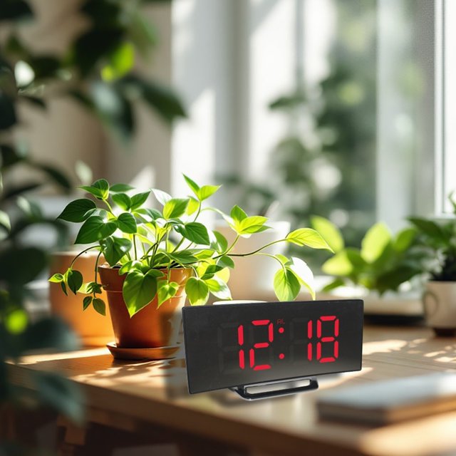SHAGUOZHOU 1 Minute Sand Timers for Classroom Digital Temperature Gauge with Probe School Clock Timers for Students Large LED Digital Alarm Clock With Curved Screen For Bedroom Desk Indoor Home Easy