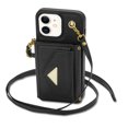 thumbnail image 7 of Nalacover Case for iPhone 11, Crossbody Wallet Case with Card Slots Holder, PU Leather Lanyard Shoulder Strap Purse Cover with Kickstand Shockproof Case for iPhone 11, Black, 7 of 7