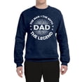 thumbnail image 2 of Wild Bobby,Dad Man Myth Legend Funny Dad Uncle Papa Granpa Dad Gift, Father's Day, Unisex Crewneck Graphic Sweatshirt, Vintage Heather Navy, Small, 2 of 3
