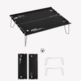 thumbnail image 4 of Mesa para tienda de campaña, mesa plegable para acampar, aleación de aluminio para barbacoa, color negro Minimesa plegable, 4 of 8
