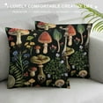thumbnail image 3 of Nawypu Mushroom Throw Pillow Covers Pillow Case Farmhouse Black Pillow Cover Summer Square Cushion for Living Room Couch Sofa Bed Home Outdoor Indoor Decorative, 3 of 5