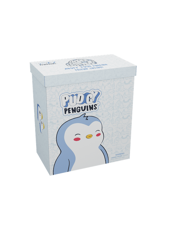 Pudgy Penguins White Celebrity Box, with Bundle of Penguin Figures and Plush Inside