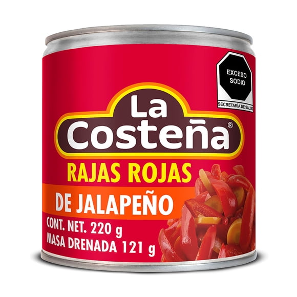 Rajas rojas de jalapeño La Costeña en escabeche 220 g