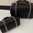 thumbnail image 2 of Z@V Nuevo patrón de lichi negro Bolso bandolera de cuero genuino para mujer Bolso tipo cubo, 2 of 5