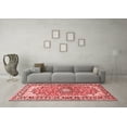 thumbnail image 3 of Ahgly Company Indoor Square Medallion Red Traditional Area Rugs, 5' Square, 3 of 4