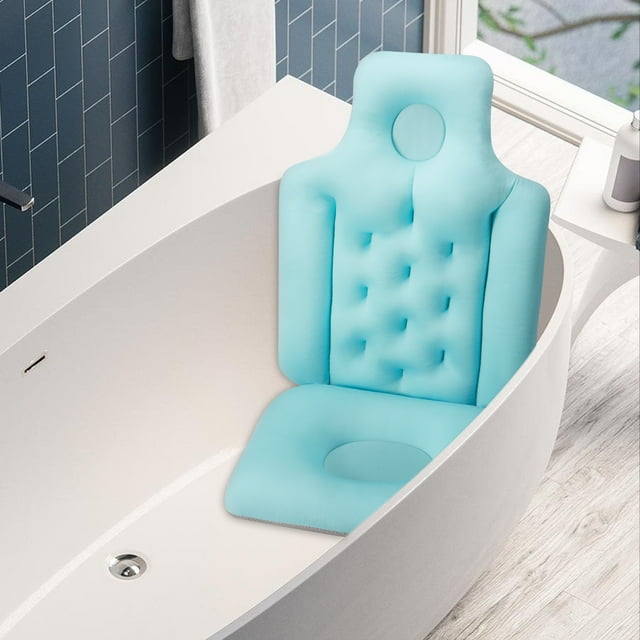 Lamuusaa Bath Tub Pillow Soft Spa Pillow Head Rest with Detachable Seat