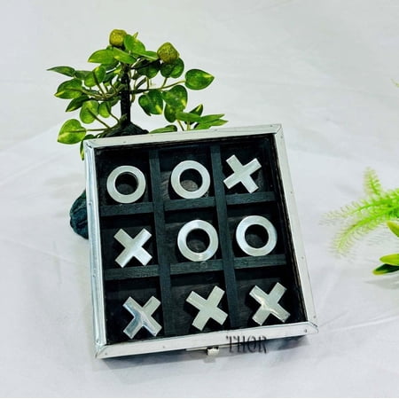 Tic Tac Toe Board Games-Ideal for Adult Games Family Games and Game Night for Adults Farmhouse Decor for Coffee Table Decor Unique Gifts