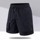thumbnail image 5 of pstuiky Pantalones cortos para hombre, Pantalones cortos de trabajo de pierna recta, holgados y cómodos, de color liso, a la moda para hombre Pantalones cortos de golf, 5 of 6