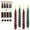 2D-REDGRE, variant on Spiral Taper Candle Red Candlesticks -Green Candle Stick Short Tapered Candles 7.5inches Christmas Twisted Candle for Home Weddings Festive Seasons Holiday set of 4pc