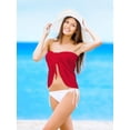 thumbnail image 4 of 2 piezas de pareo playero para mujer, pareo de gasa para cubrirse, traje de baño, falda envolvente, 4 of 7