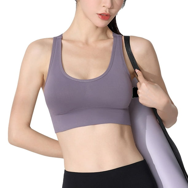 Ropa interior deportiva para ninas Ropa interior deportiva con cordones cruzados Ropa interior de yoga de soporte medio con copas desmontables se adapta a un tamano de busto inferior de 83 88 cm