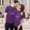 Dark Purple, variant on Graphic Tees for Women T-Shirts Stylish Round Neck Tee for Everyday Comfort and Subtle Printed Style White M