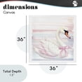thumbnail image 4 of Stupell Industries Contemporary Pink Swan with Ribbon Canvas Art, 36 x 36, by Kim Allen, 4 of 8