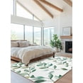 thumbnail image 2 of Sage Green Leaf Area Rug for Bedroom 3x5 Ft Eucalyptus Leaves Retro Botanical Super Soft fuzzy Throw Rug Non-Slip Fluffy Plush Indoor Floor Carpet for Living Room Nursery Home Decor, 2 of 8