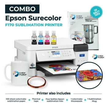 Epson Surecolor F170 Dye Sublimation Printer   100 sheet sublimation paper   1 thermal tape