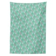 thumbnail image 3 of Ambesonne Funny Tablecloth Rectangular Table Cover, Rain Droplets Retro Art, 60"x90", Green Pink, 3 of 4