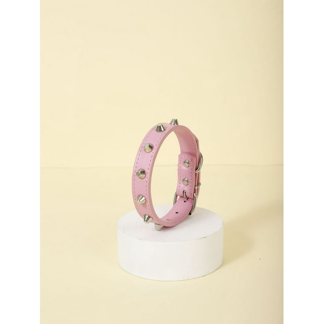 Nvzi Collar para gatos con hebilla ajustable y suave para perros pequeños o gatos (rosa, talla M)