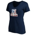 thumbnail image 2 of Women's Navy Arizona Wildcats Banner Wave V-Neck T-Shirt, 2 of 3