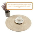 8 Pcs Cotton Placemat Round Woven Table Desk Coasters for Office