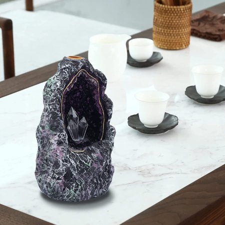 Fichiouy Unique Art Decoration Backflow Incense Burner a Cave Design 10.2*9.4*18.2cm