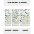 thumbnail image 4 of Colorful Leaf Swag Valances for Windows, Summer Botanical Pastoral Spring Rod Pocket Sheer Valances for Small Windows, Swag Toppers Light Filtering for Kitchen Living Room 2 Panels 28''x36'', 4 of 6