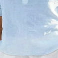 thumbnail image 4 of CHOK Men Roll Tab 3/4 Sleeve Shirt Summer Button Collar Cotton Linen Blouse, 4 of 4