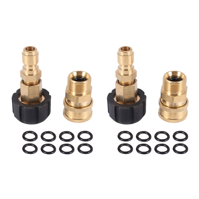 3X Pressure Washer Adapter Set, Quick Connector, M22 14mm Swivel to M22
