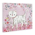 thumbnail image 2 of Walking Cat on Pastel Pink Canvas Art, 48 x 36, Made In USA, 2 of 6