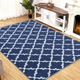 thumbnail image 3 of Yiwa 9x12 Large Area Rugs Modern Floor Carpet for Bedroom Living Room, High-Low Pile, Non-Shedding, Navy, 3 of 8