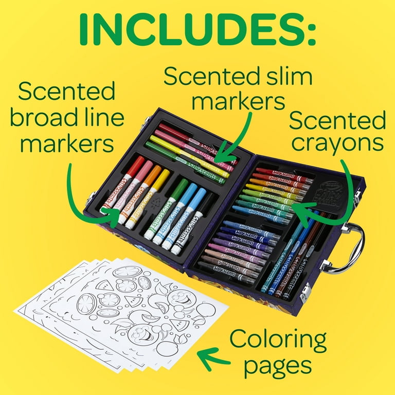 Crayola Silly Scents Mini Inspiration Art Case Coloring Set, Scented  Coloring Supplies, Beginner Child, 50 Pieces 