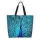 thumbnail image 1 of Disketp Beautiful Blue Peacock Bolsa Tote Estampada para Mujer, Bolso de Hombro y de Mano para Compras y Viajes, 1 of 8