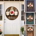 thumbnail image 1 of Gnome Door Hanger Seasonal Welcome Sign with Interchangeable Holiday Pieces for Front Door Porch Hanging Handmade Porch Decor4Australia He Qiyong unisex, 1 of 1