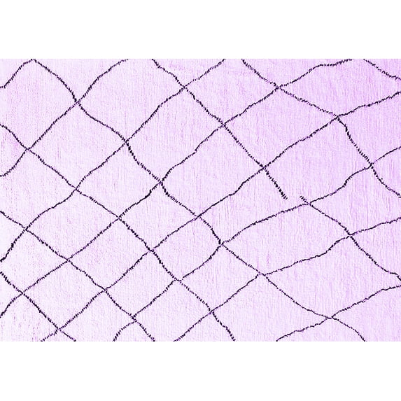 Ahgly Company Indoor Rectangle Oriental Purple Industrial Area Rugs, 7' x 9'