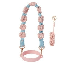 BLEEUS Water Bottle Handle Strap for Cup 16-40 Oz with Lipstick Holder Sports Water Bottle Supplies (Pink)