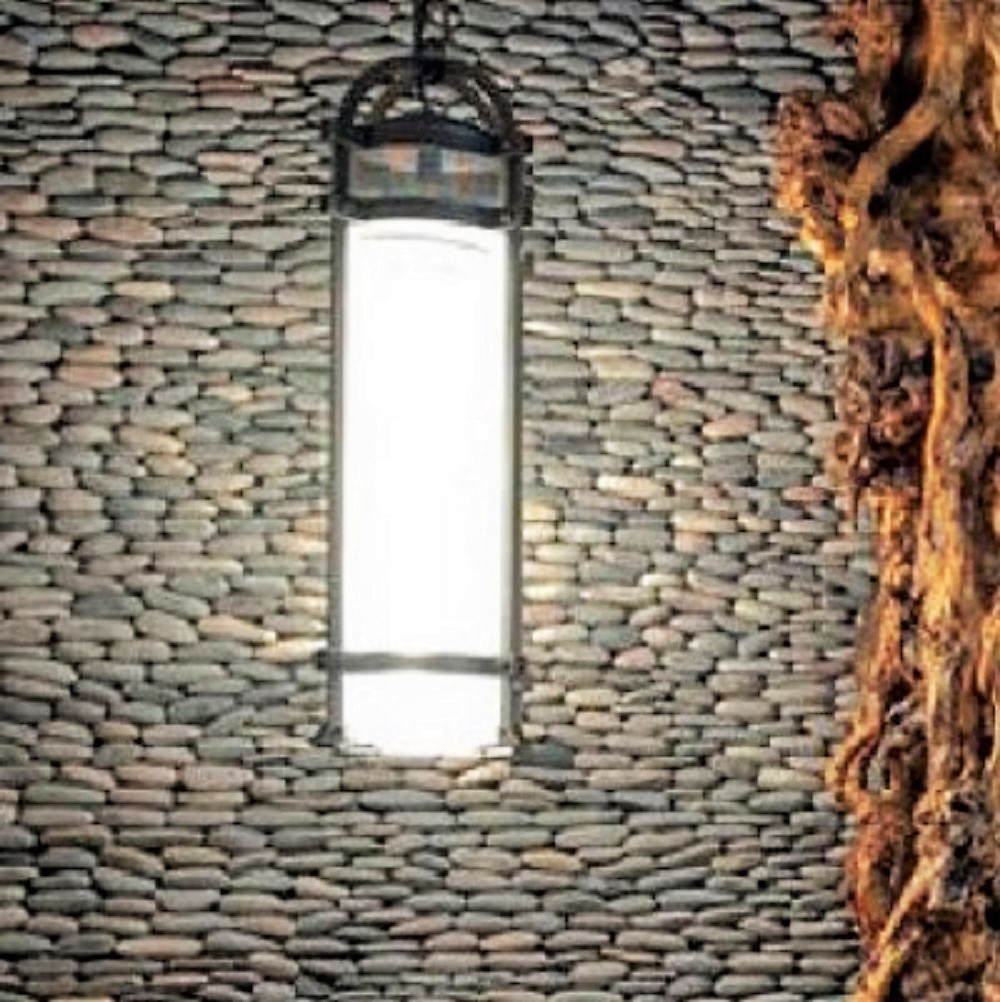 Rainforest Light Grey Stacked Stone Pebble Wall Tile 12" x12" (5.0 Sq. ft. / Case)