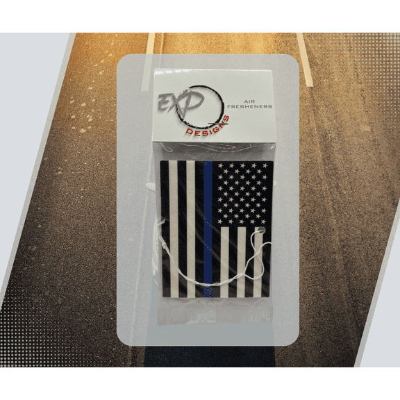 Blue Line American Flag - Car Air Freshener