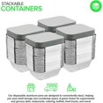 thumbnail image 4 of Generic Casseroles en Aluminium avec Couvercles, 14.8x12 cm Casseroles Jetables Recyclables en Aluminium (45 Pack), Plateau Profond en Aluminium, Capacité de 1lb pour Cuisiner, Chauffer, Stocker, Préparer les Aliments, 4 of 7