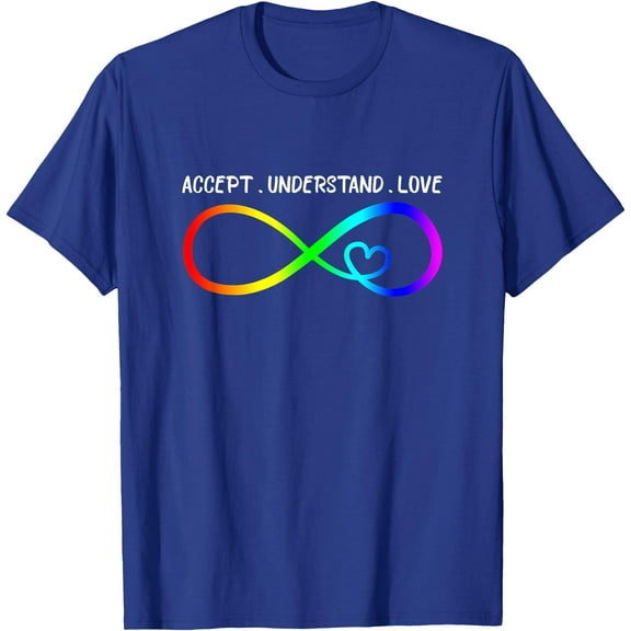 Accept Understand Love Heart Infinity Autism Awareness Unisex T-Shirt for Men Women Kids Toddler