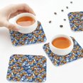 thumbnail image 7 of Pofeuu Colorful Butterfly1 Print Leather Coasters Set of 6, Round Cups Mugs Mat Pad for Home Kitchen Heat Resistant Drink Coasters,Square, 7 of 7