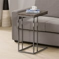 thumbnail image 3 of Coaster Table d'Appoint Contemporain en Bois Extensible avec Base en Métal en Gris, 3 of 3