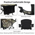 thumbnail image 3 of Oversized Camping Chair Folding Heavy Duty Quad Outdoor Large Lawn Chairs Portable Support 400 lbs Padded Thicken Oxford with Armrests, Storage Bag, Cup Holder, Carry Bag for Outside(Camo), 3 of 6