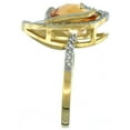 thumbnail image 3 of 14k Yellow Gold Natural Whisky Quartz Ring Oval 12x10mm Diamond Accents, size 10, 3 of 4