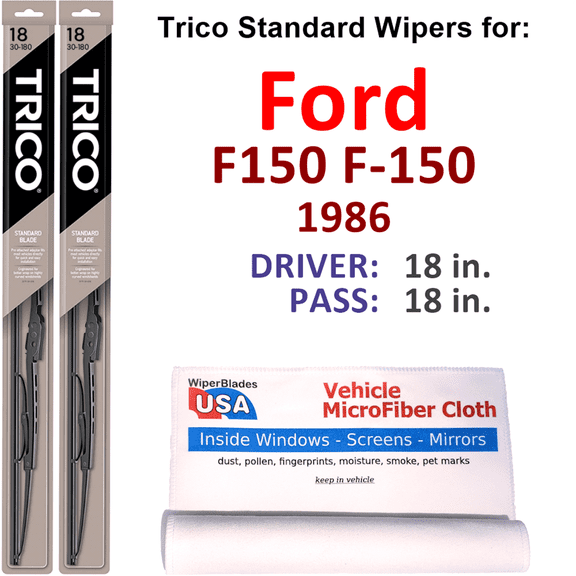 1986 Ford F150 F-150 Wiper Blades (Set of 2)