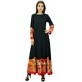 thumbnail image 2 of Phagun Womens Designer Anarkali Kurti Dress Ethnic Black Casual Flared Kurta-4, 2 of 2