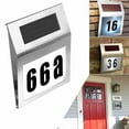 thumbnail image 1 of Solar Lights Outdoor House Number Sign Lighted LEDs Doorplate Number Light for Home Garden Yard Street, 1 of 4