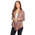 thumbnail image 3 of Women's Casual Long Sleeve Drape Front Open Jacket Cardigan, 3 of 7