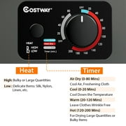 Costway Electric Tumble Compact Laundry Dryer Stainless Steel Wall Mounted 1.5 cu .ft.