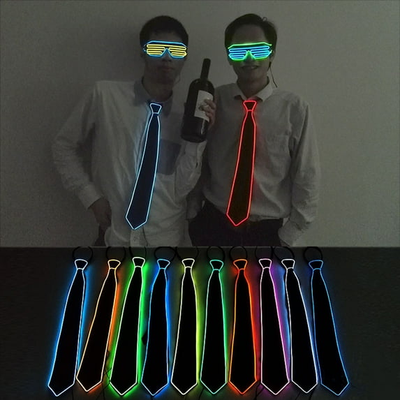 Hariumiu Decor Halloween Bow Tie LED Glow Light Adjustable Flashing Speed Multiple Light Colors for Parties Weddings Halloween Cosplay