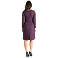 thumbnail image 3 of 24seven Comfort Apparel Chic V-Neck Long Sleeve Belted Maternity Dress, 3 of 4